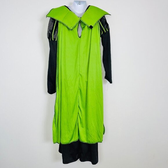 Wizard of Oz Wicked Witch Costume Girls M Green Black Hat Halloween - Picture 8 of 12